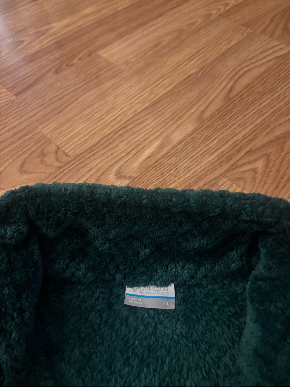 Columbia Plush Quarter-Zip Fleece Jacket  Deep Forest Green Size Large - Picture 8 of 10
